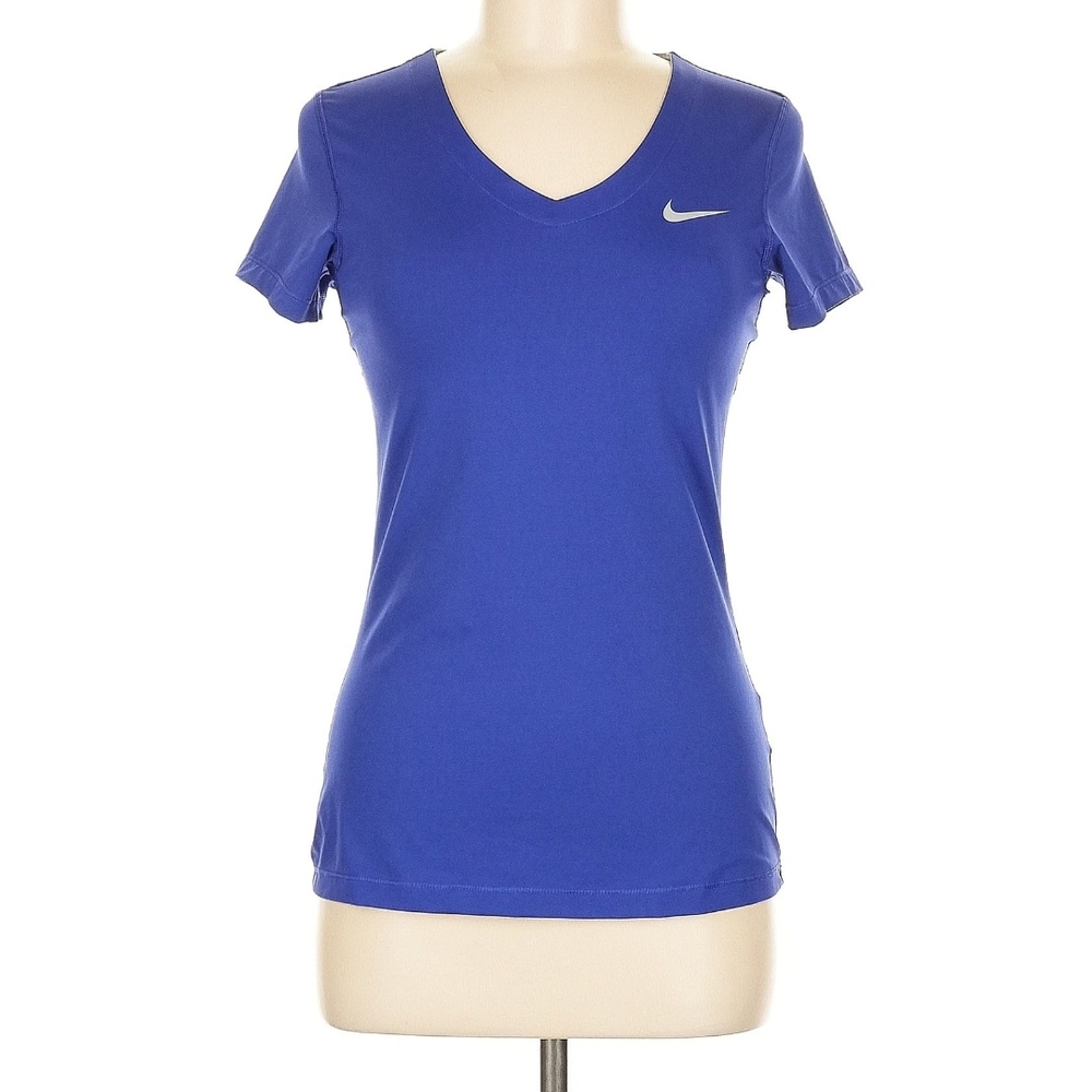 Nike Women's Blue V-Neck Top